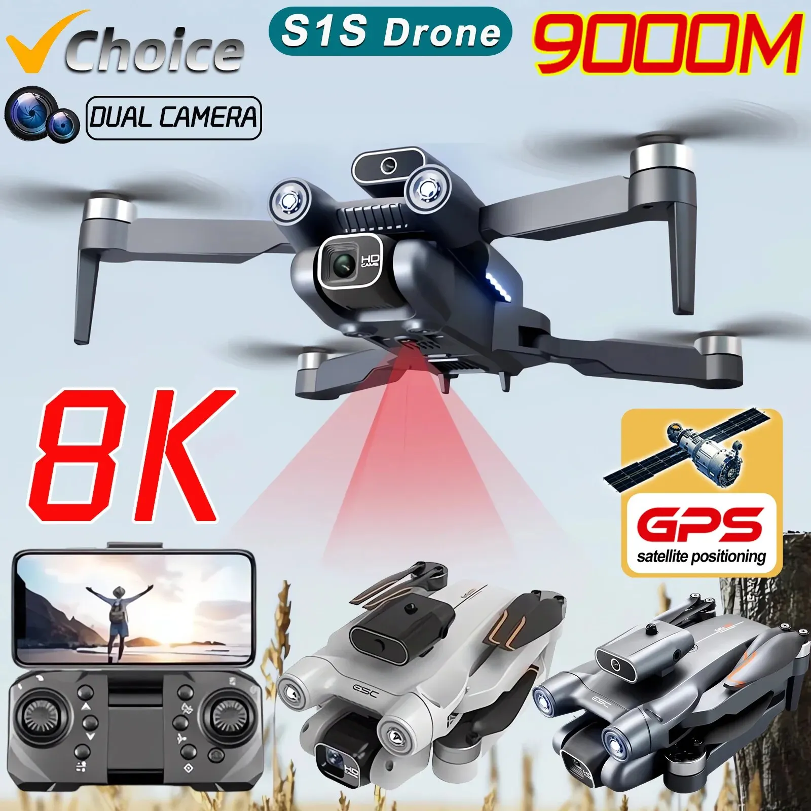 Drone Camera Mount - S1S 5G GPS Drone Caméra 8K,
