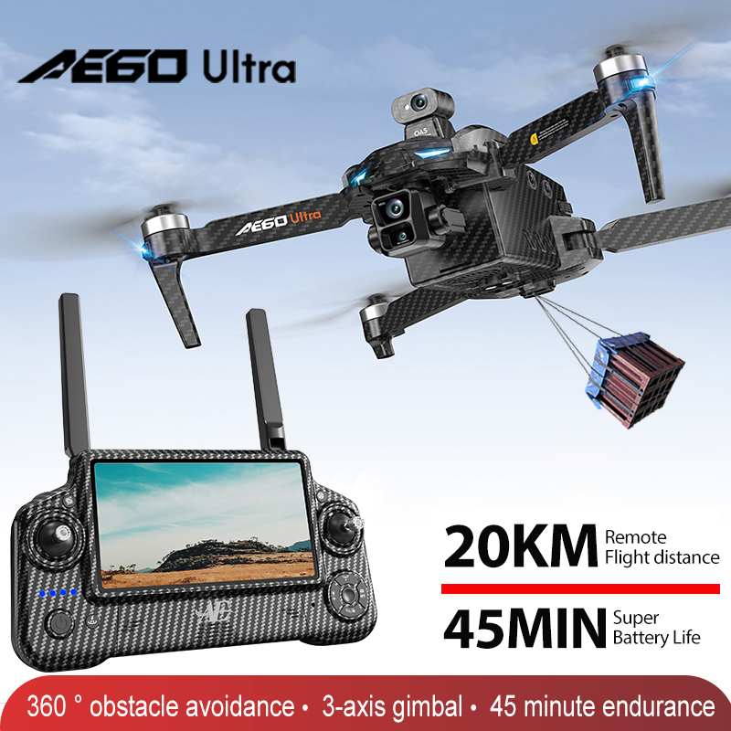 Drone Camera With Gimbal - AE60 GPS Drone professionnel 8K caméra
