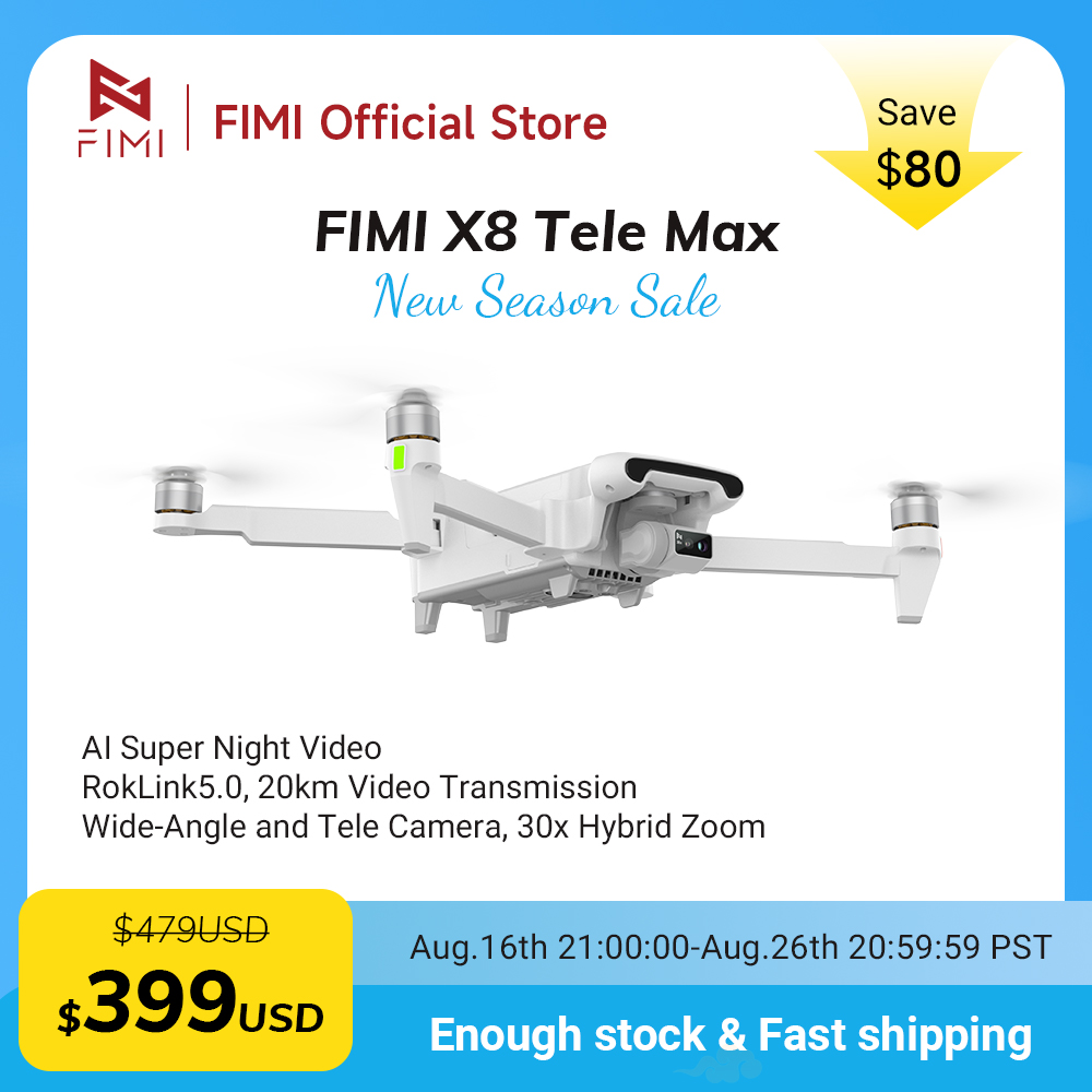 Nouveau drone FIMI X8 Tele Max - Drone Camera Wide Angle avis et prix