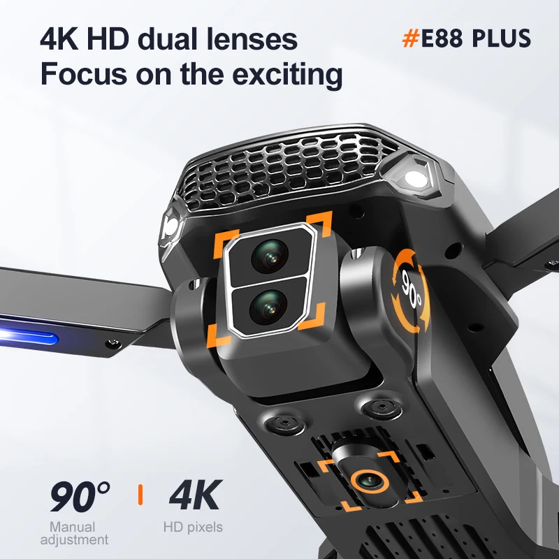 Nouveau drone quadrirotor E88  - Drone Camera Hd avis et prix