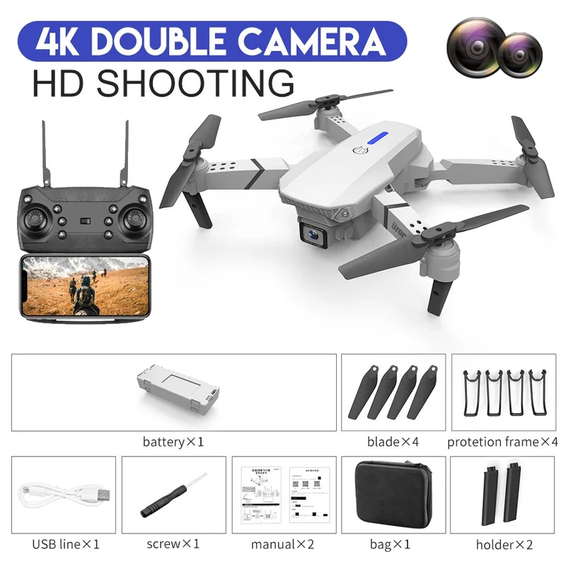 Le Drone pliant intelligent E8 - Drone Camera Mount avis et prix